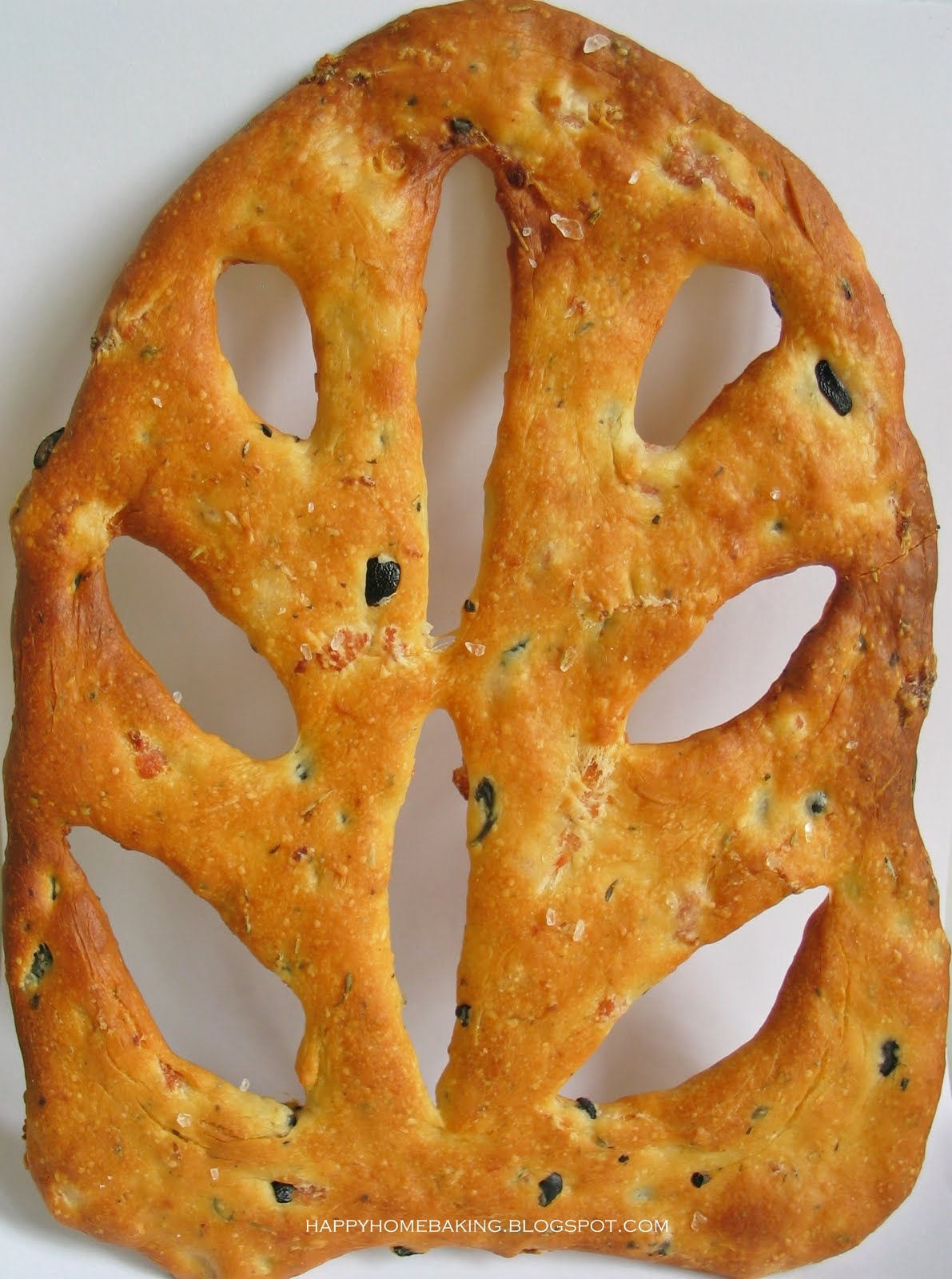 Happy Home Baking Olive and Bacon Fougasse